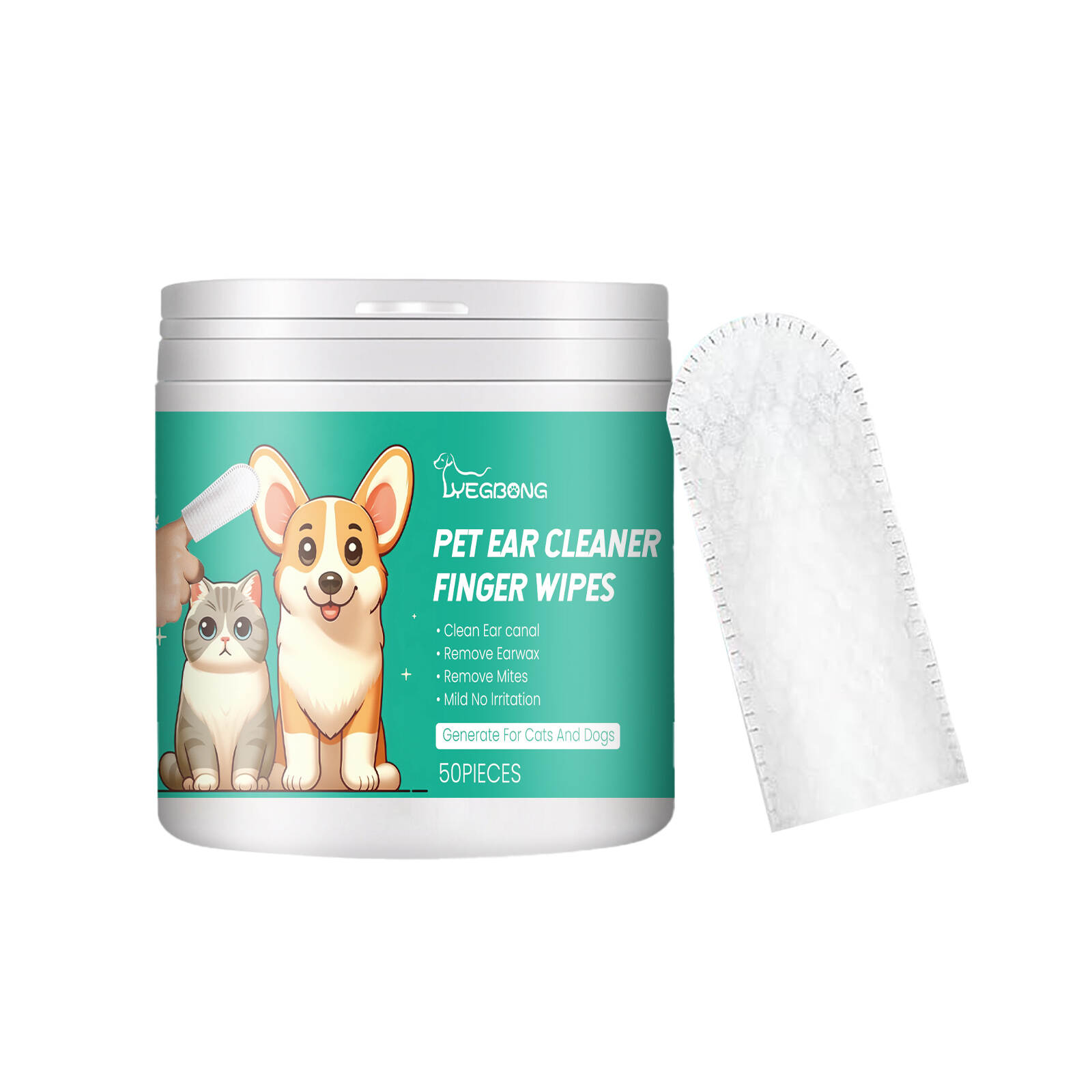 Pet Ear Cleaner Finger Wipes