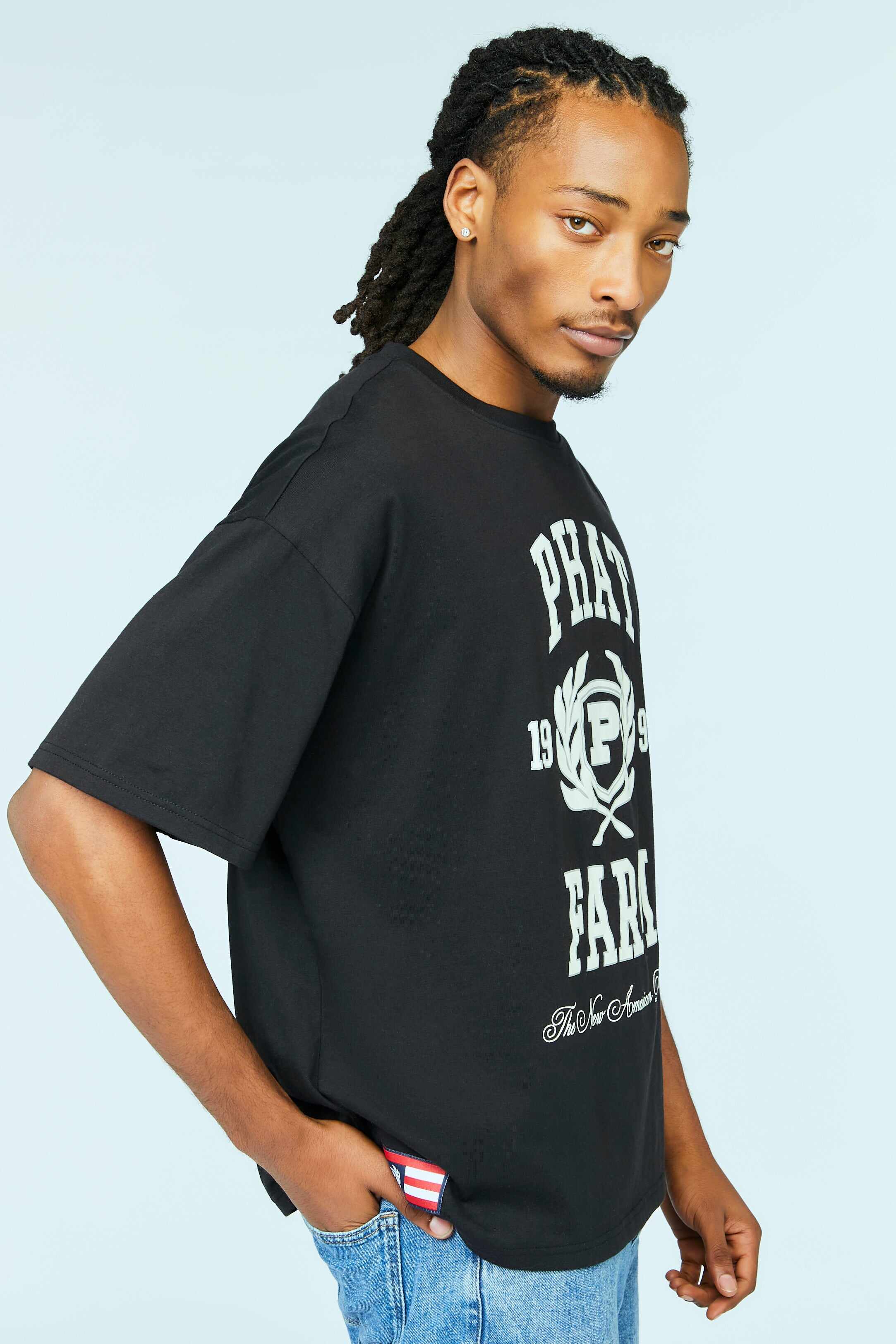 Men Apparel | Phat Farm Graphic Tee Black Forever21 - HC79528