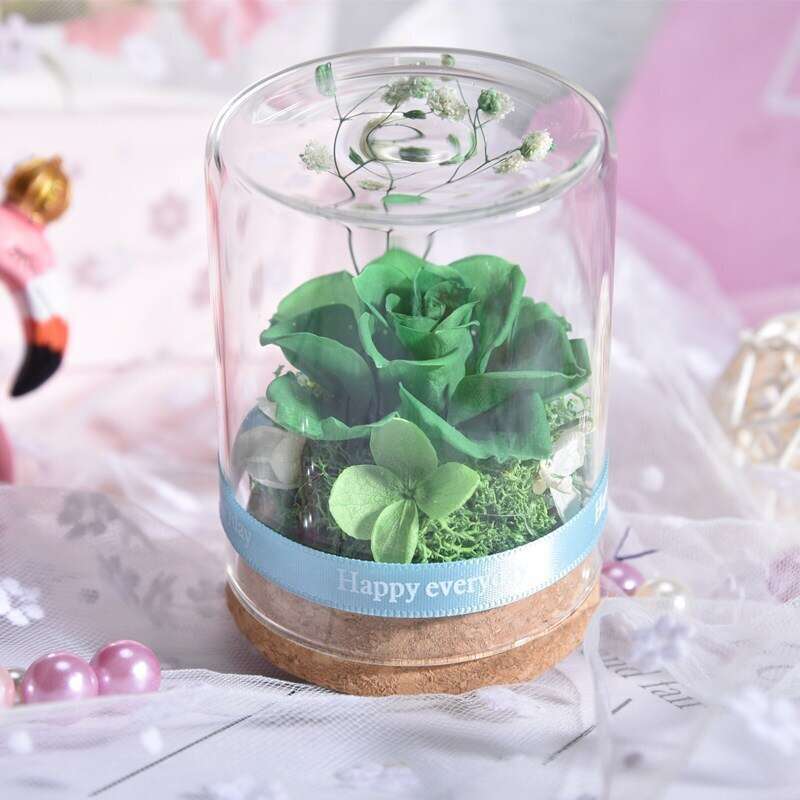 Rose Real Flower Glass Gift for Valentine's Day