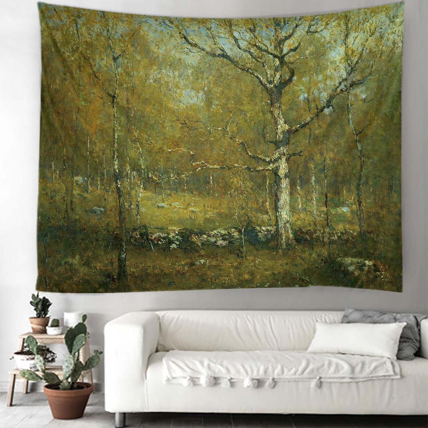 Oil Painting Forest Wall Tapestry Art Decor