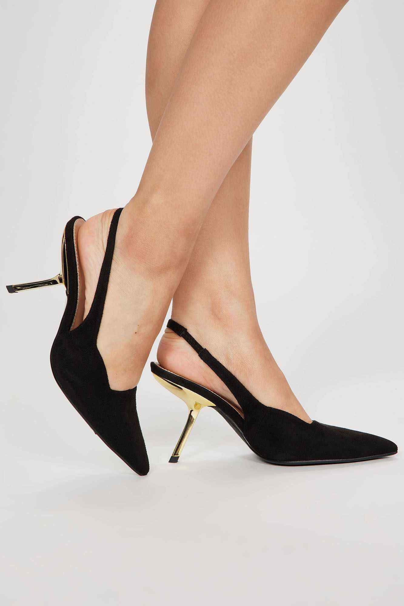 Basic Needs Slingback Pumps   Black