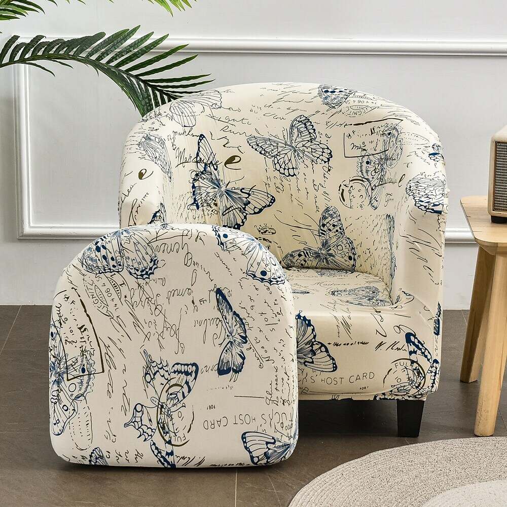 Stretch Club Chair Slipcover Tub Chair Cover with Seat Cushion Cover