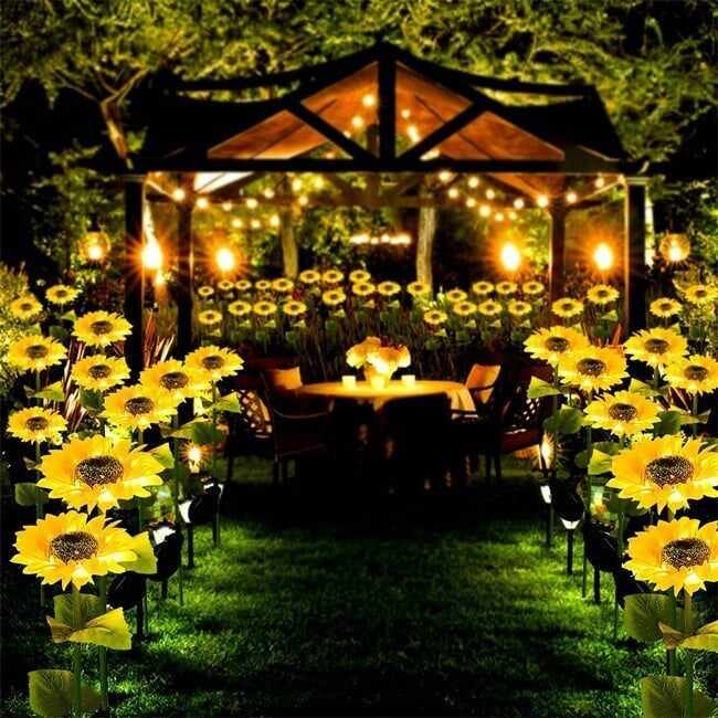 Sunflower Solar Garden Stake Led Lights