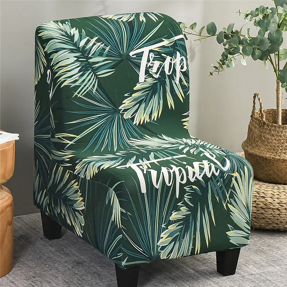 Stretc Accent Chair Cover Plants/Flower Pattern