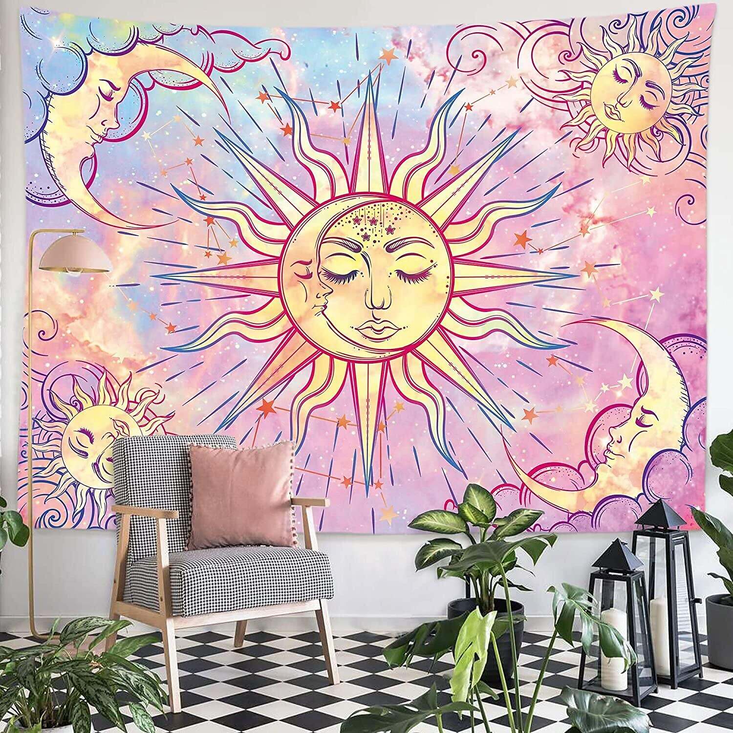 Tarot Divination Wall Tapestry Sun Moon Tapestry