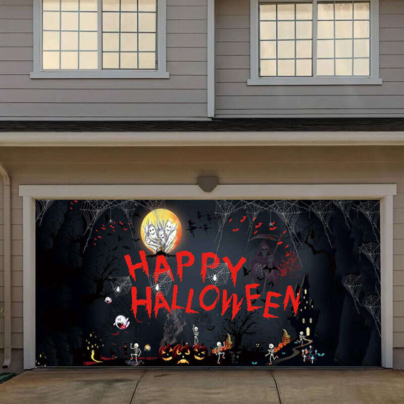 7' x 16' Happy Halloween Garage Door Mural