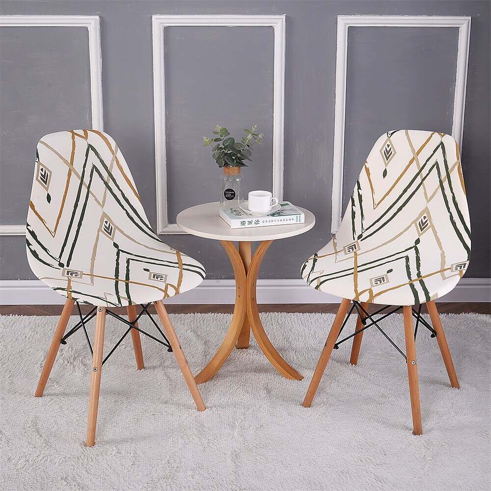 Shell Chair Cover Modern Style Parson Chair Slipcover