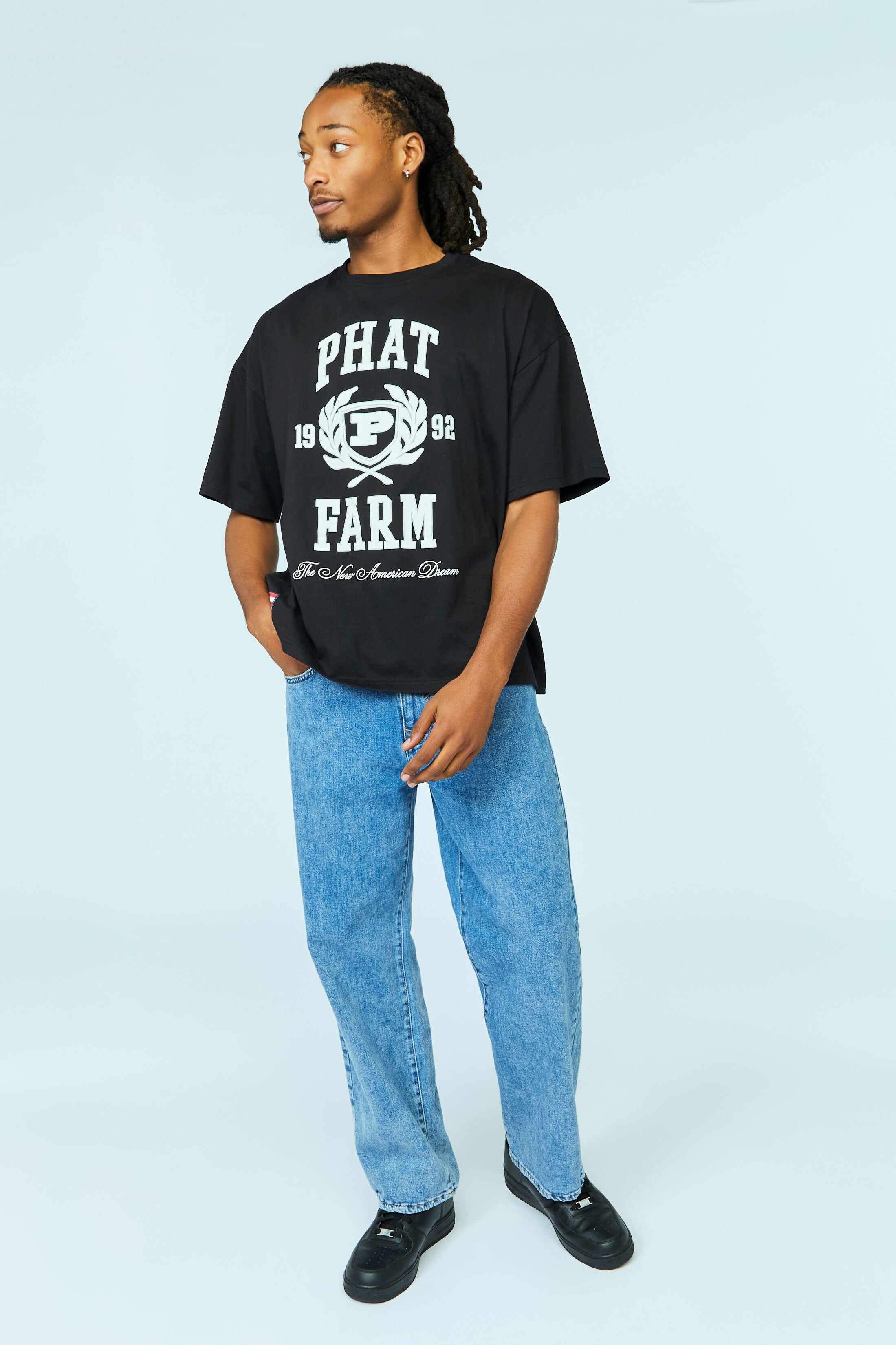 Men Apparel | Phat Farm Graphic Tee Black Forever21 - HC79528