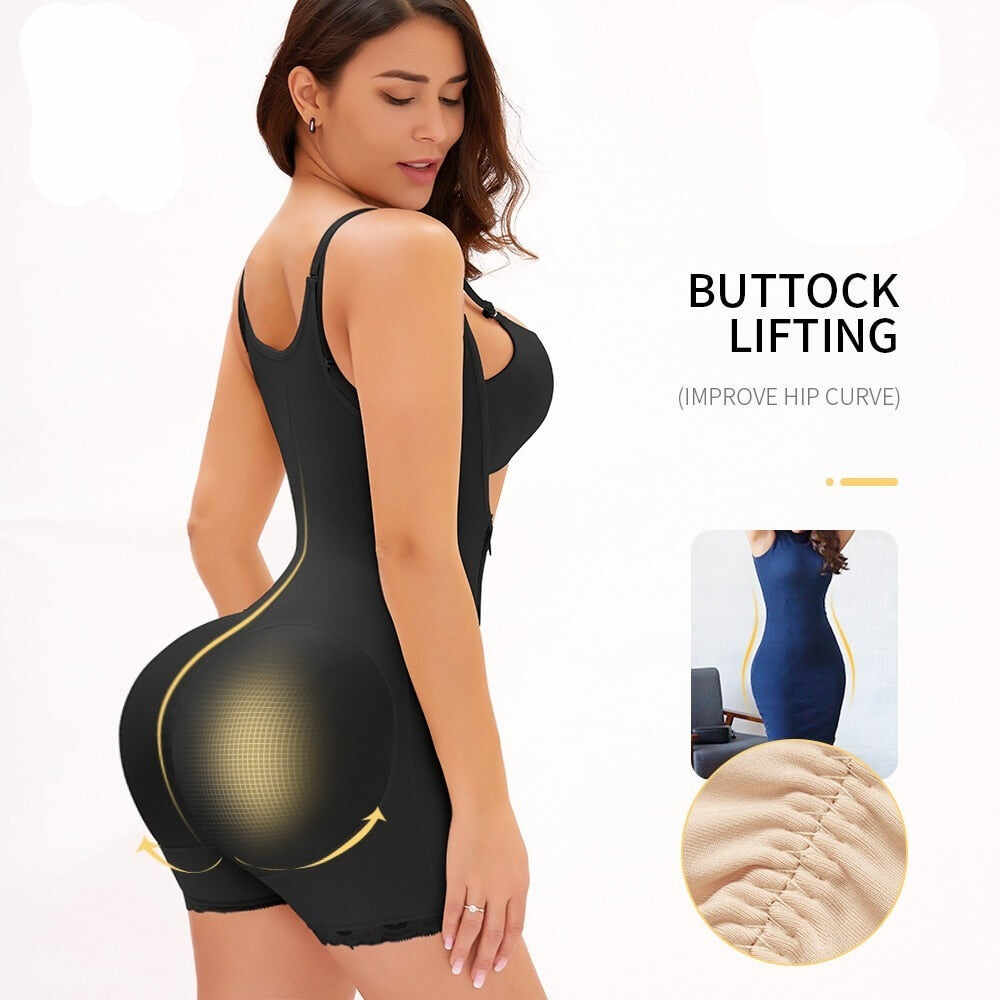 Women Waist Trainer Bodysuit Adjustable Shoulder Strap