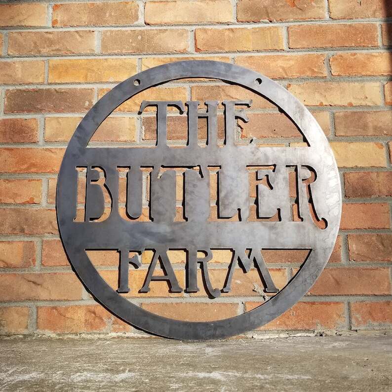 Personalized Hanging Farm Sign - Custom Metal Sign - Personalized Gifts - Wall Art - Wall Decor - Wedding Gift - Best Gift