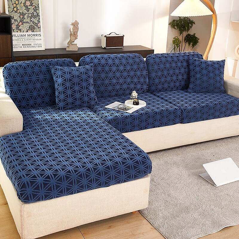 Textured Stretch Sofa Seat Cushion Cover Slipcover