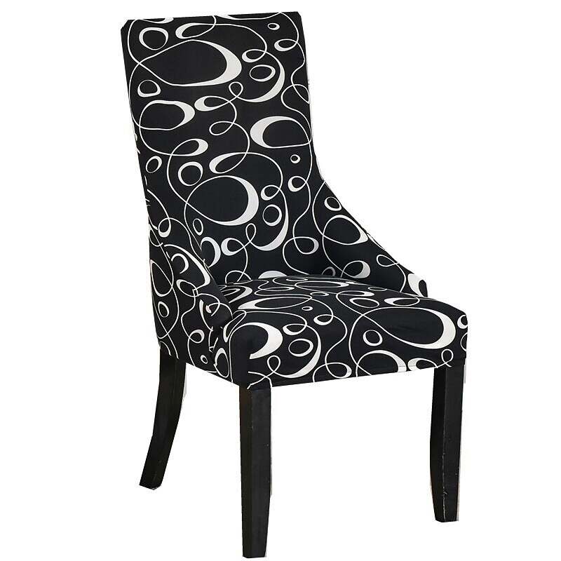 Stretch Wingback Chair Cover Boho/Flower Pattern