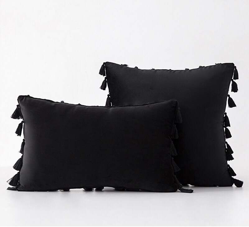 1 pcs Velvet Fringe Pillowcase Cover