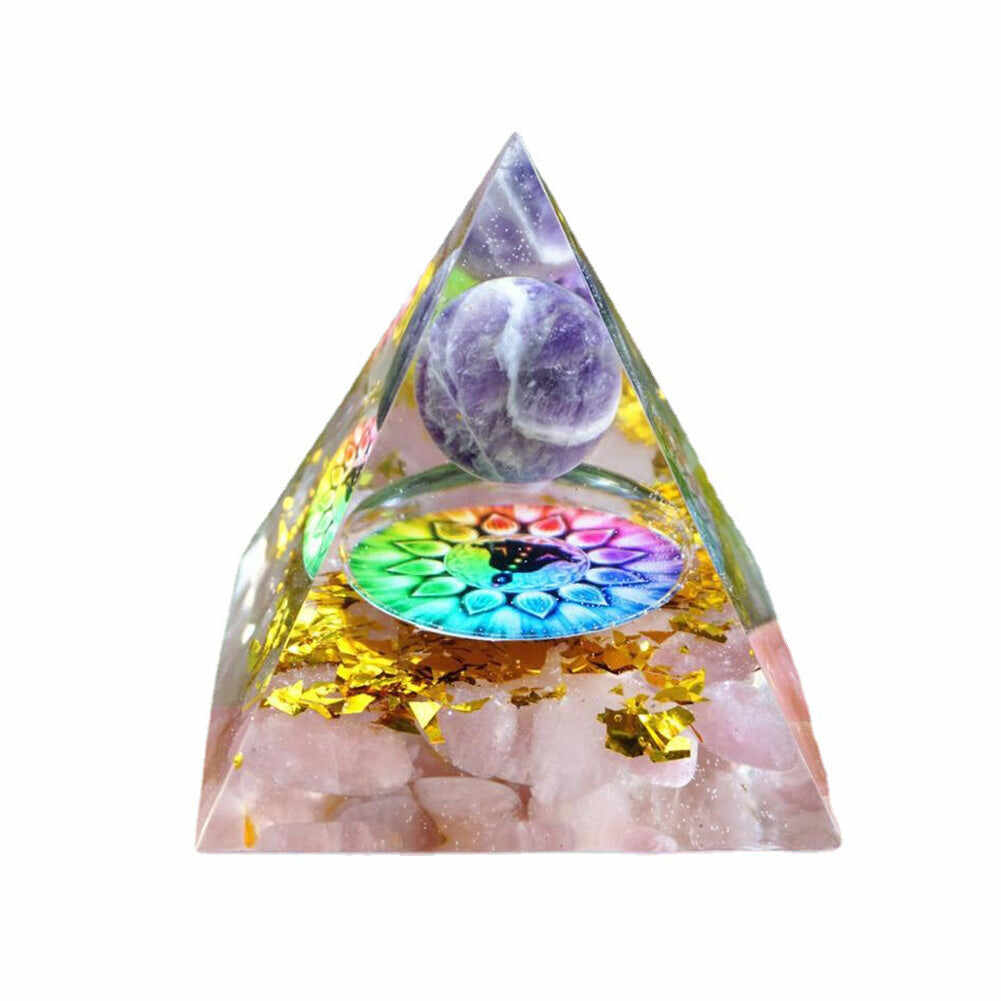 Tree of Life Crystal Energy Orgonite Pyramid