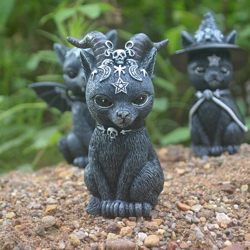 Cat Halloween Lawn Gnome