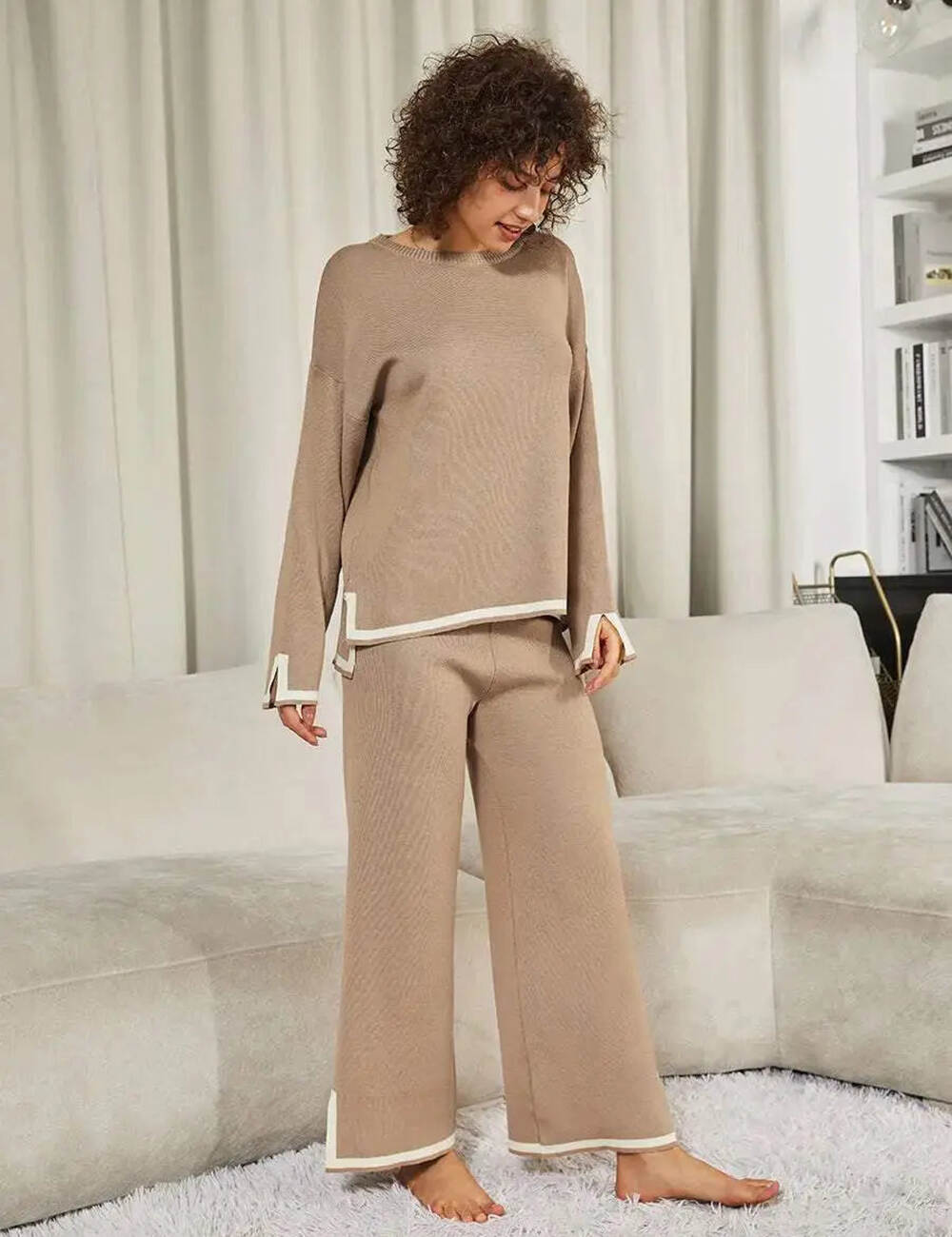 Hot Sale 50% Off- Classy Elastic Knit Lounge Set (Buy 2 Free Shipping)