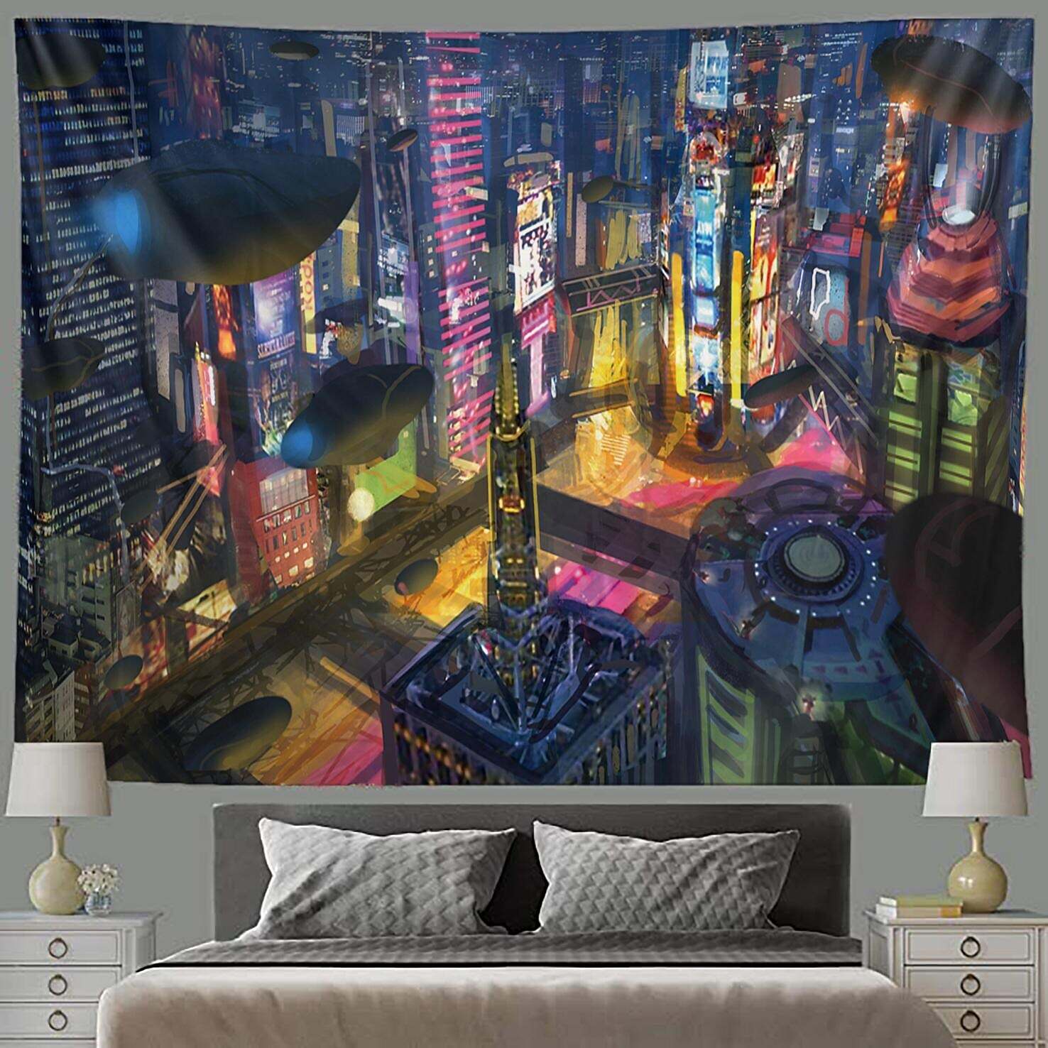 City Wall Tapestry Art Decor Photograph Backdrop