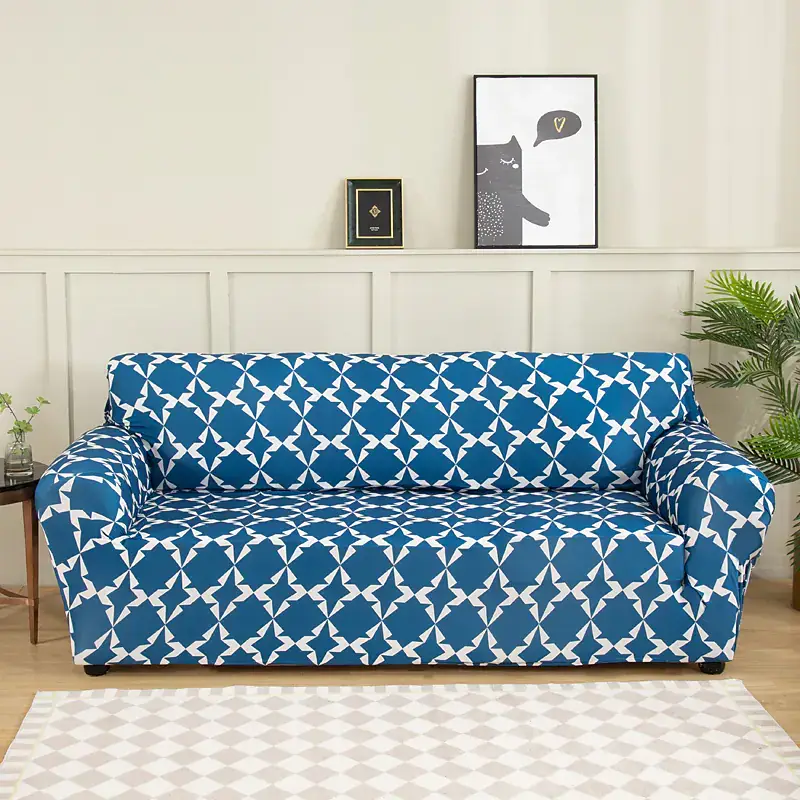 Stretch Sofa Cover Slipcover Geometric Pattern