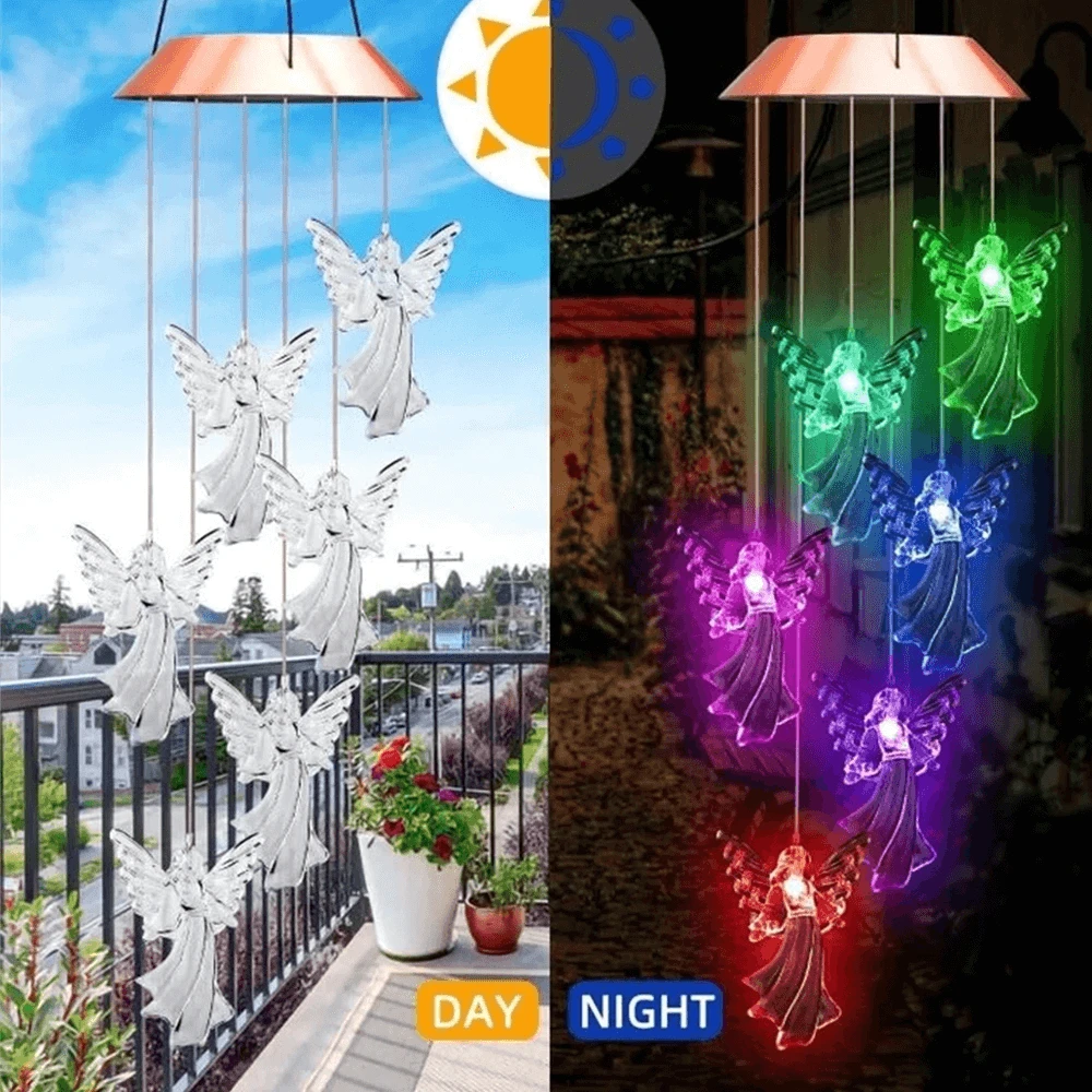 Solar Guardian Angel Wind Chime Lights