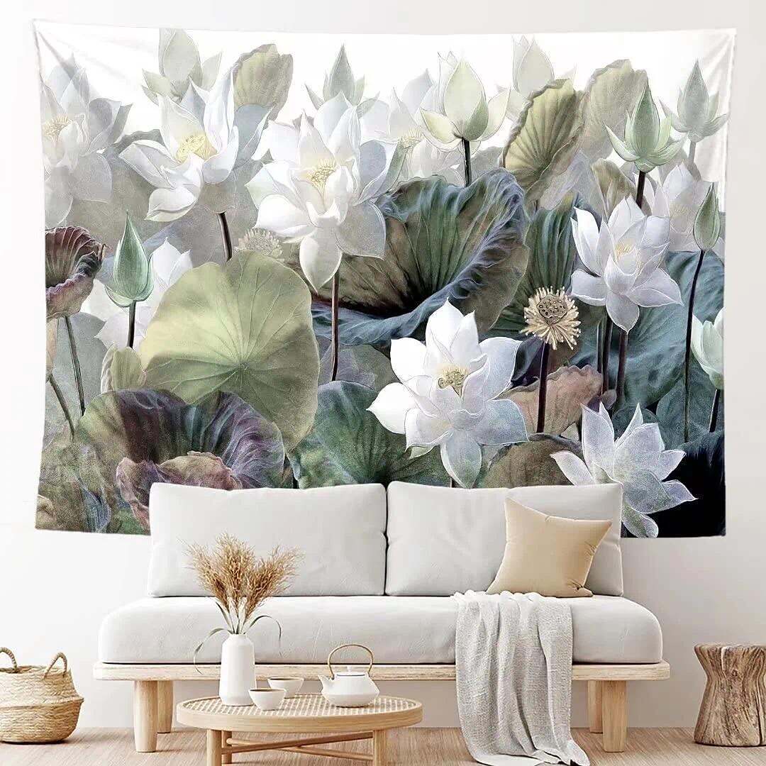 Painting Wall Tapestry Lotus Flower Art Decor