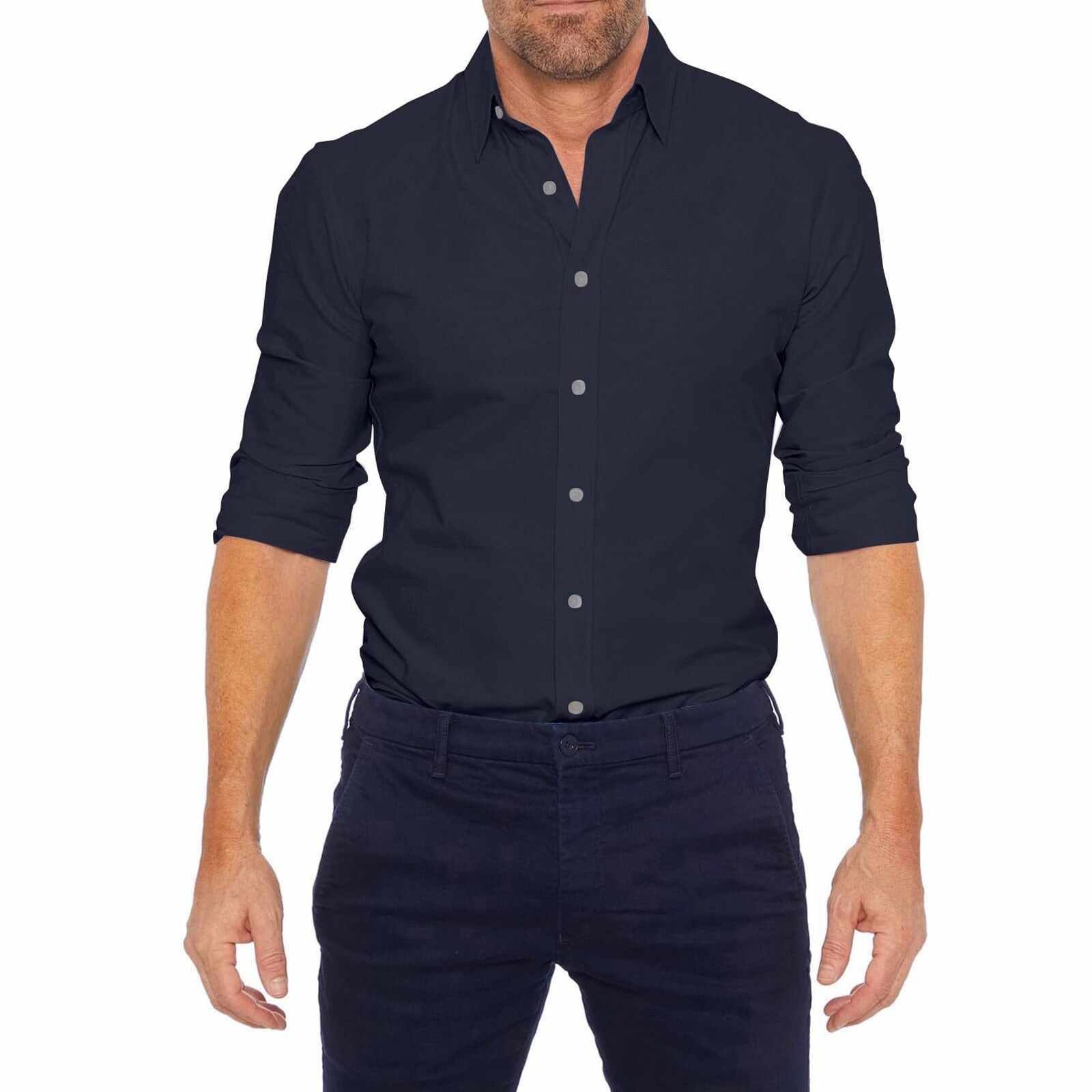 Men's Oxford Solid Color Zip Shirt-Buy 3 and get free shipping