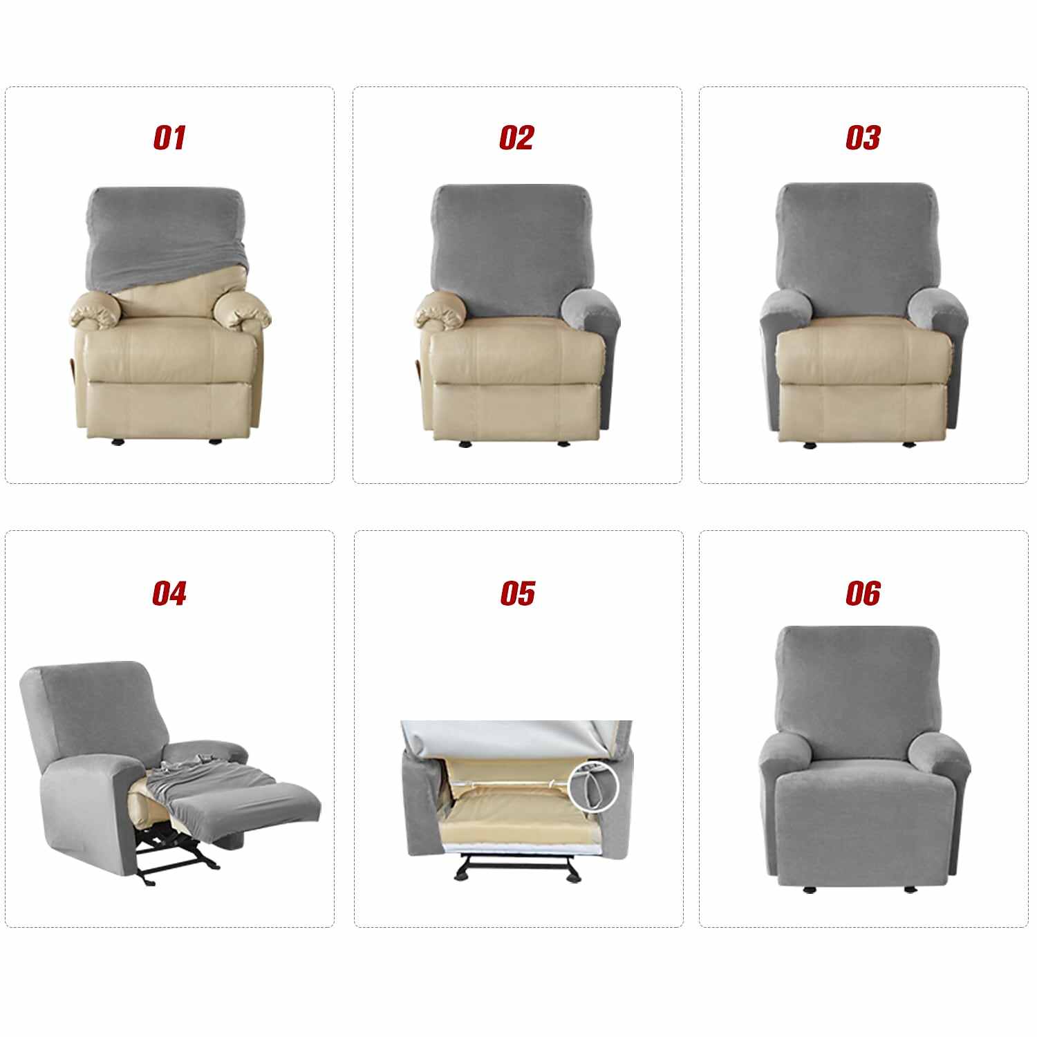 Stretch Recliner Slipcover Reclining Chair Cover