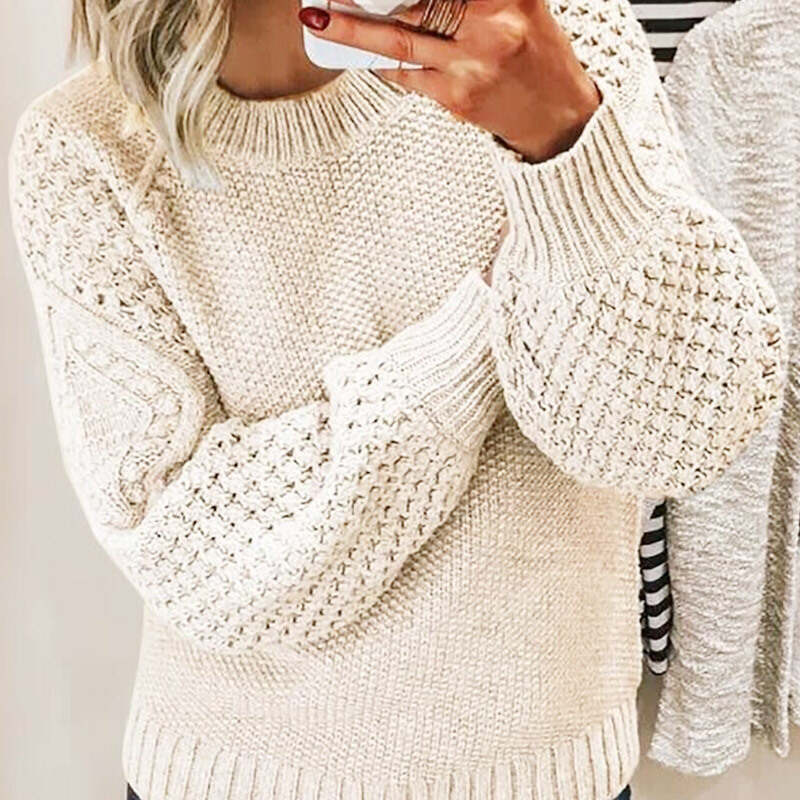 Solid Color Warm Knitted Wool Sweater