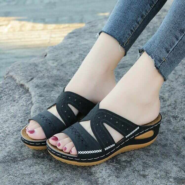 Women Non-slip Sandal Soft Open Toe Large Size Breathable hills Sandals