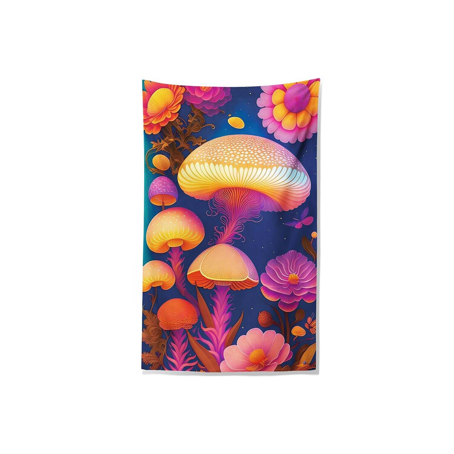 Trippy Mushroom Wall Tapestry Art Decor