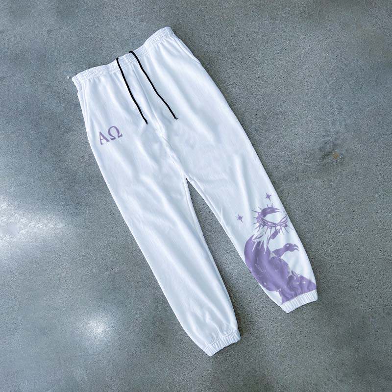 Jesus Is King Print Track Pants