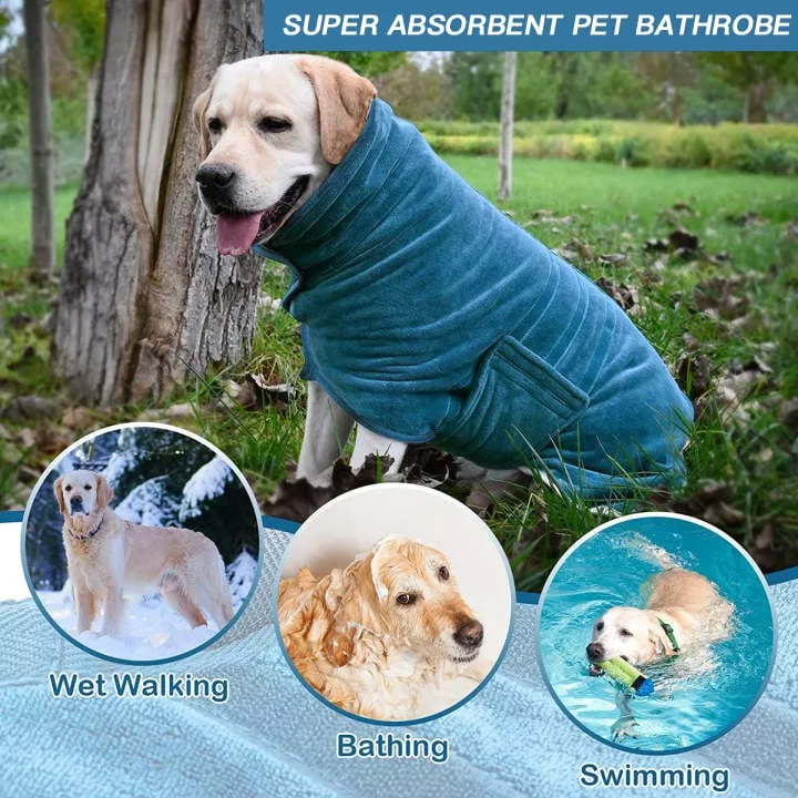 🎄Christmas Hot Sale 50% OFF-Super absorbent pet bathrobe (Free Shipping Over Two Piece）