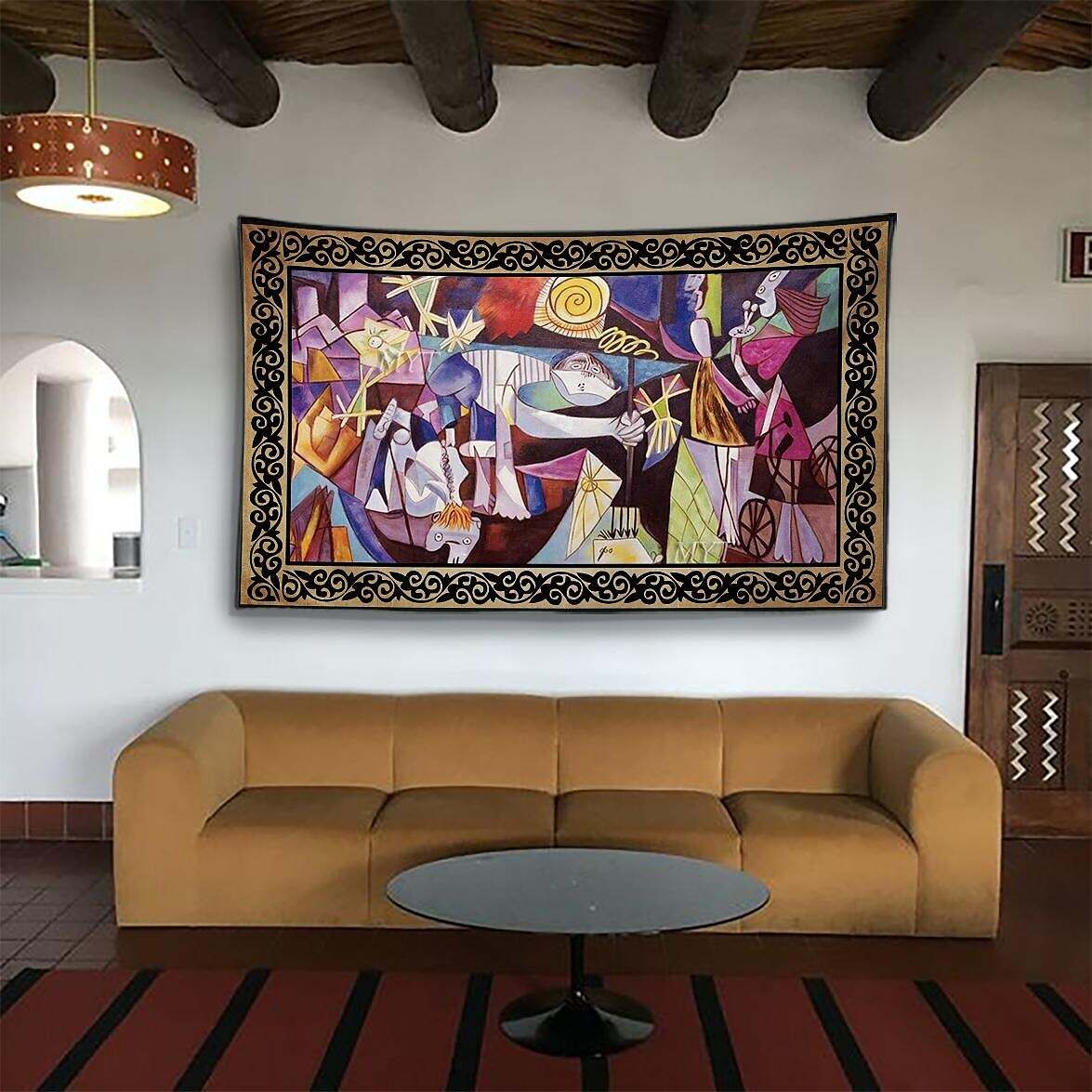 Picasso Wall Tapestry Art Decor Famous Painting Night Fishing