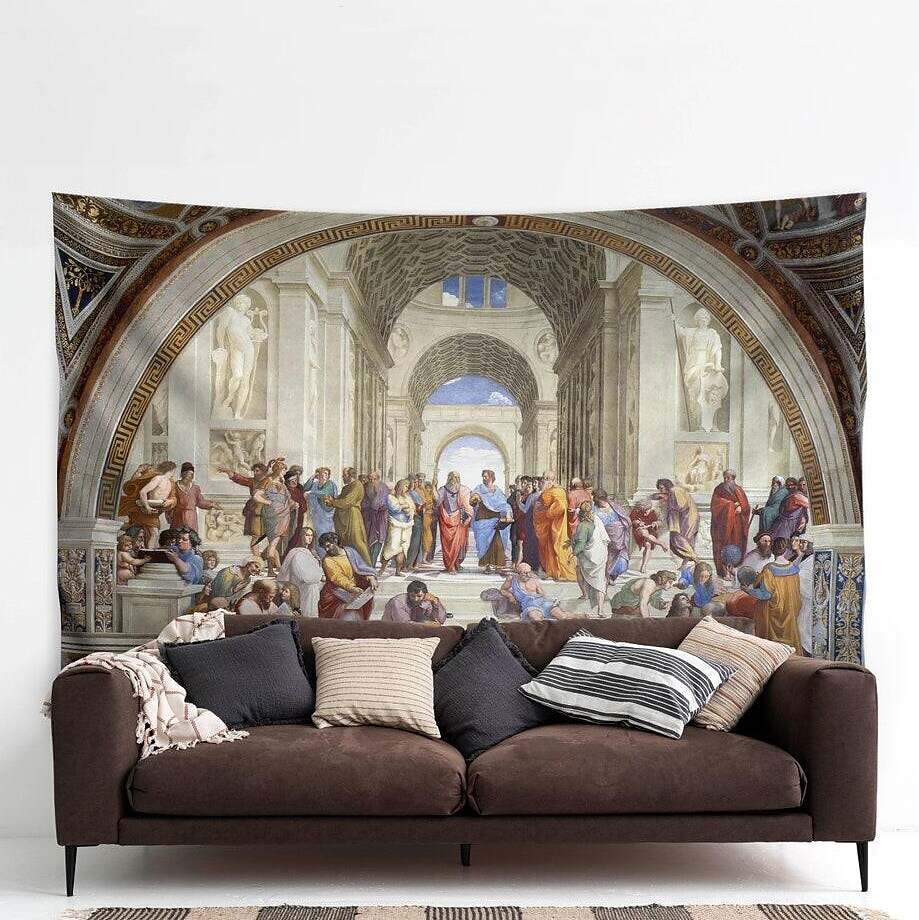 Medieval Painting Wall Tapestry Victoria Art Decor