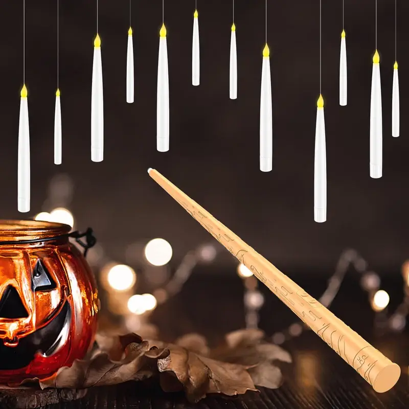 Flameless Candles With Magic Wand Remote For Halloween Decor, 6.6