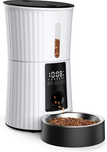 PATPET Timed Automatic Dog & Cat Feeder with 10s Voice Recorder, 4-L