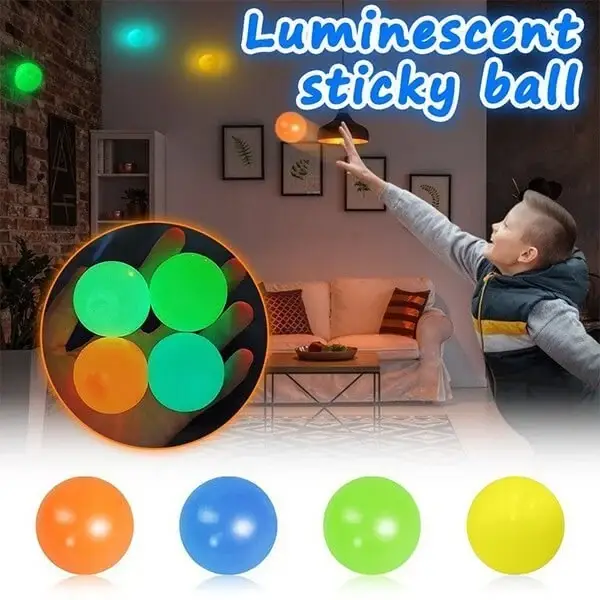 🔥HOT SALE NOW 49% OFF 🥳☄️Luminous Sticky Wall Ball Toy