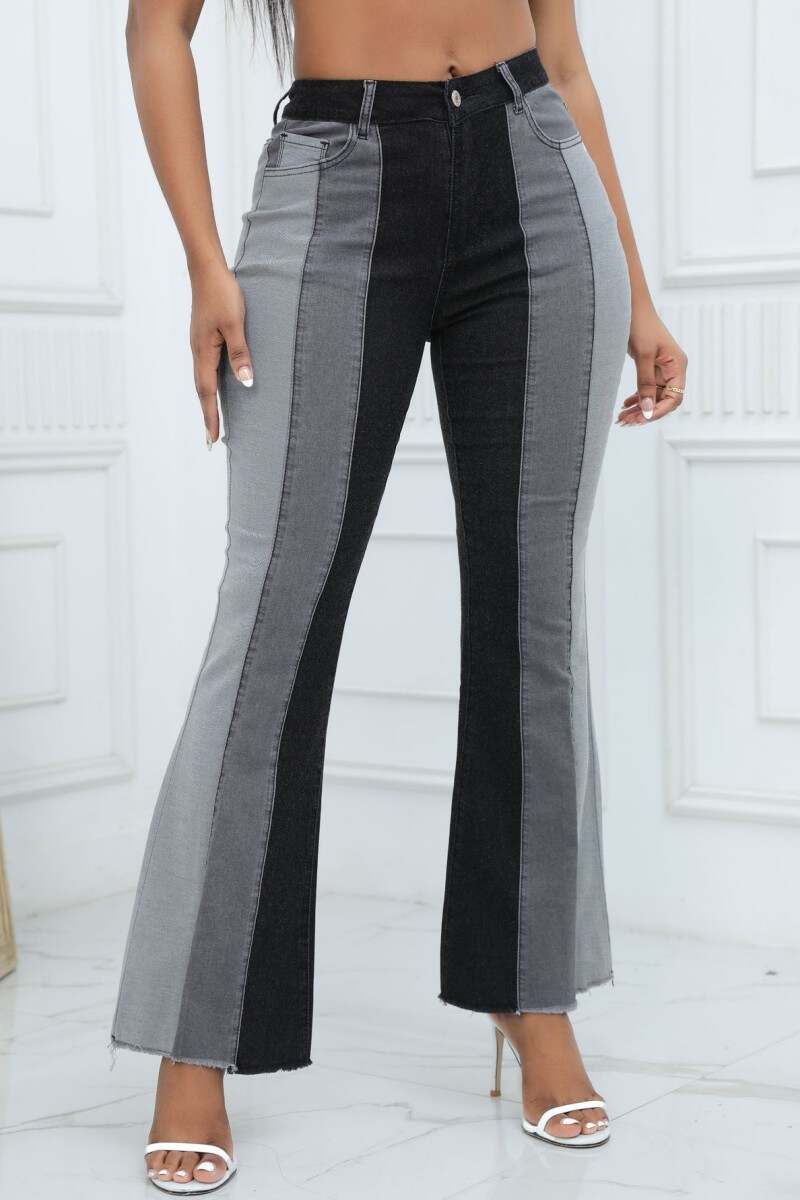 Black Casual Patchwork Contrast High Waist Skinny Denim Jeans (Subject To The Actual Object)