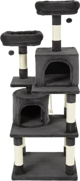 Frisco 61-in Faux Fur Cat Tree & Condo