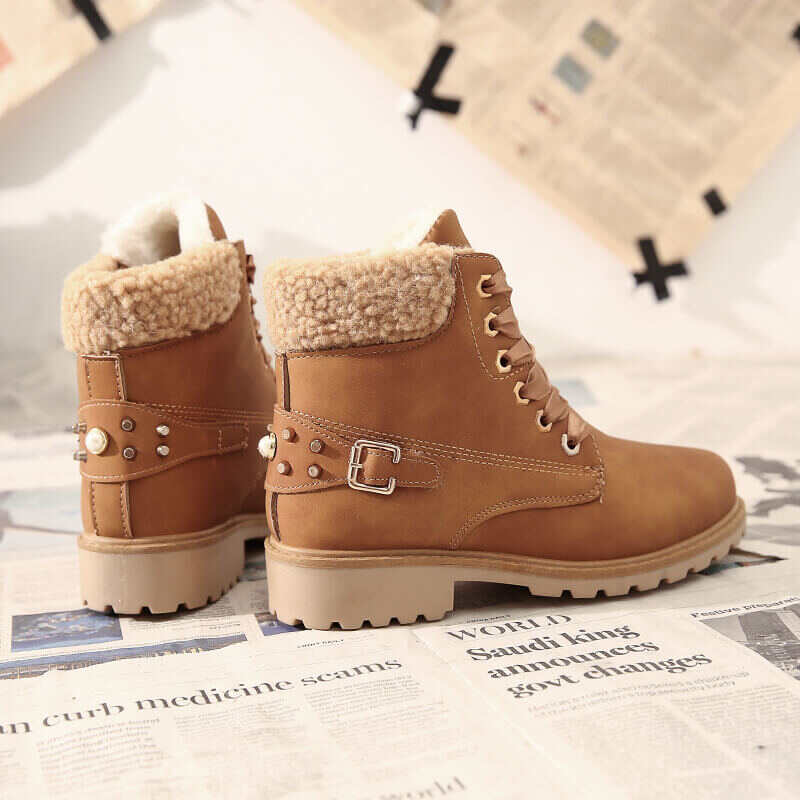 Women's Waterproof Lace Up Ankle Boots