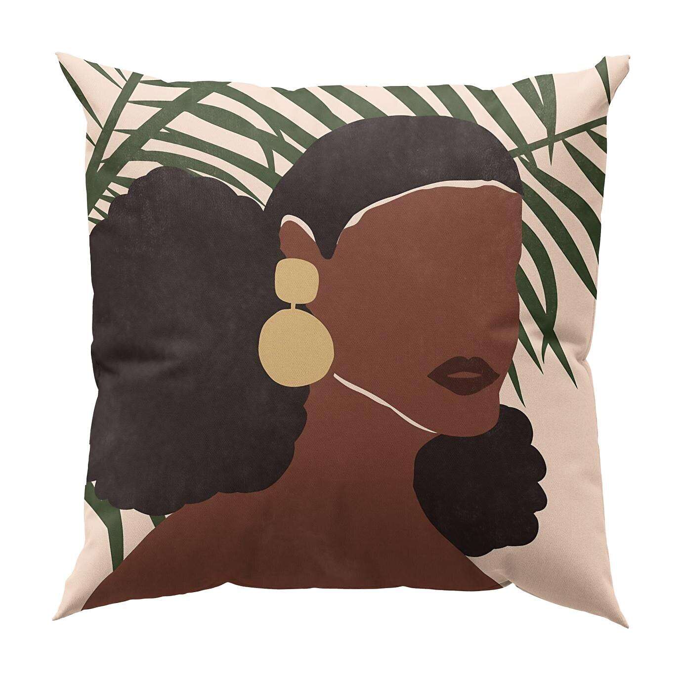 African Women Double Side Pillow Cover 4PC