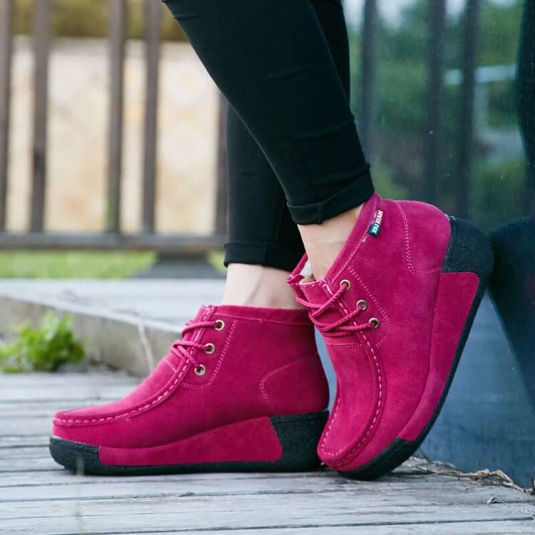 Plush Lace Up Sponge Cake Shoes