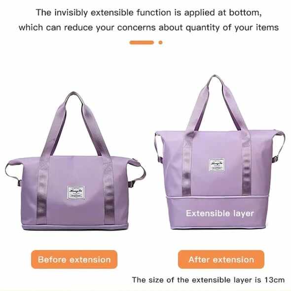 SUMMER Sale-High-capacity(440g) Double-layer Wet Separation Travelling Bag