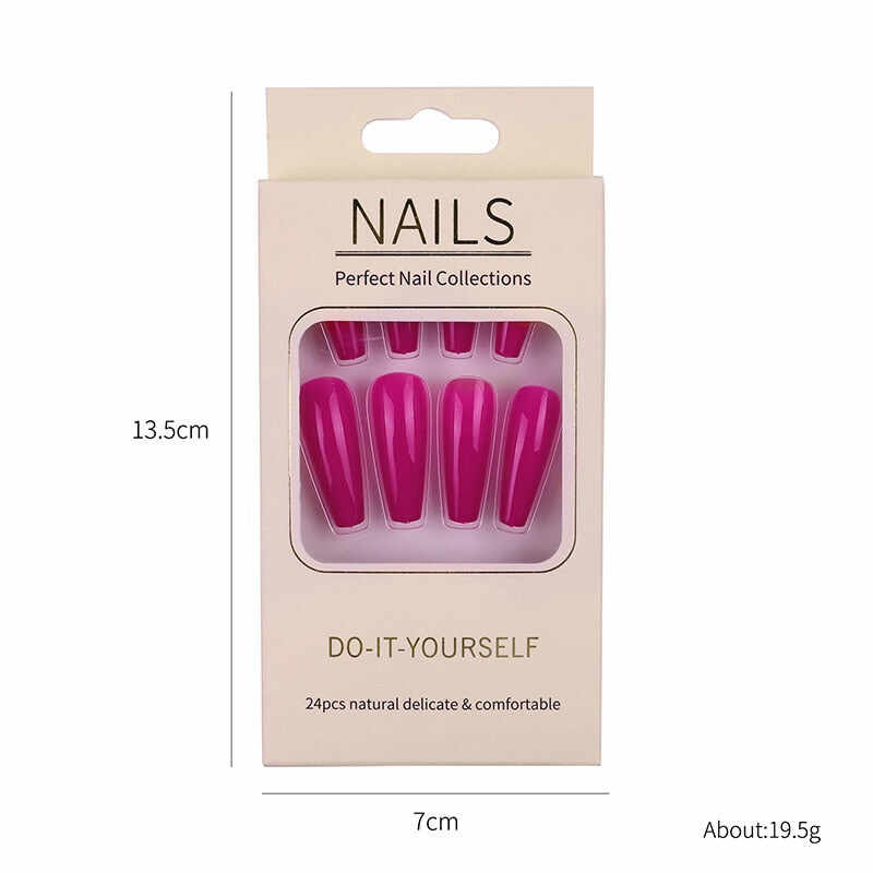 24 pcs/box matte ballerina false nails