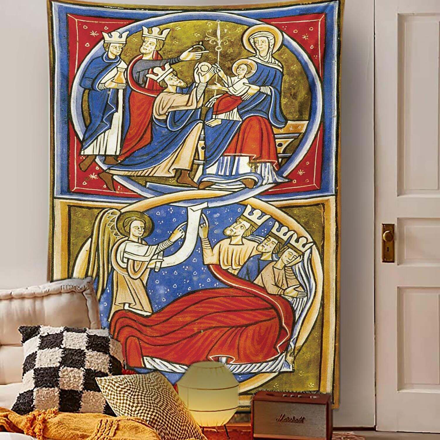 Medieval Painting Wall Tapestry Art Decor