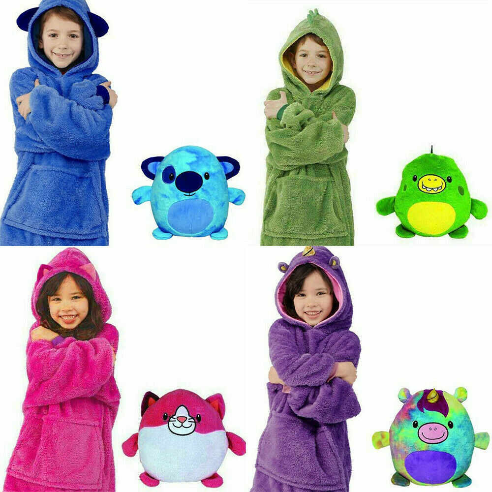 Ultra-Soft Animal Plush Toy & Hoodie