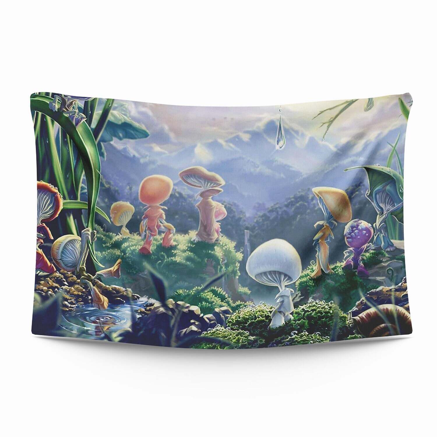 Trippy Mushroom Wall Tapestry Home Decor