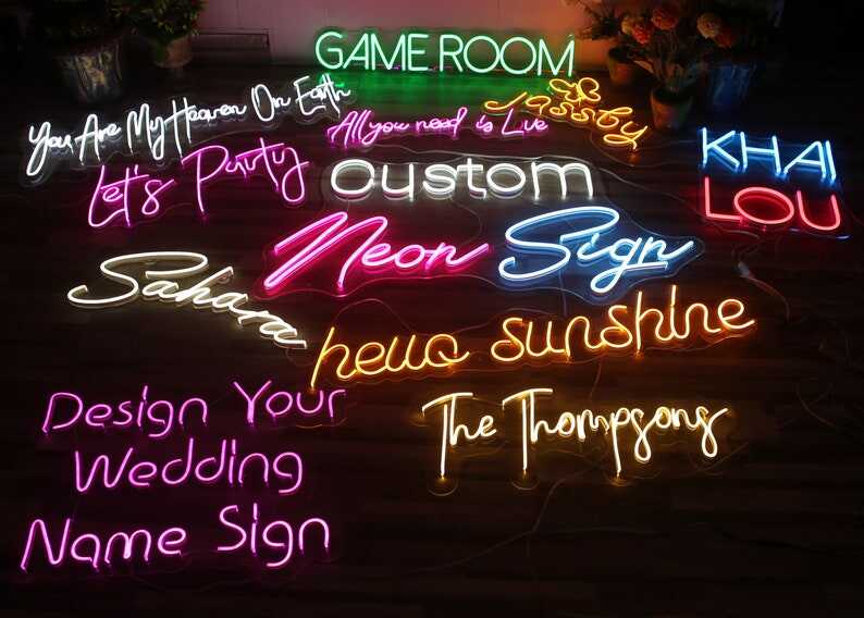 Custom Neon Sign | Neon Sign | Wedding Signs | Name Neon Sign | LED Neon Light Sign | Wedding Bridesmaid Gifts | Wall Decor | Home Decor