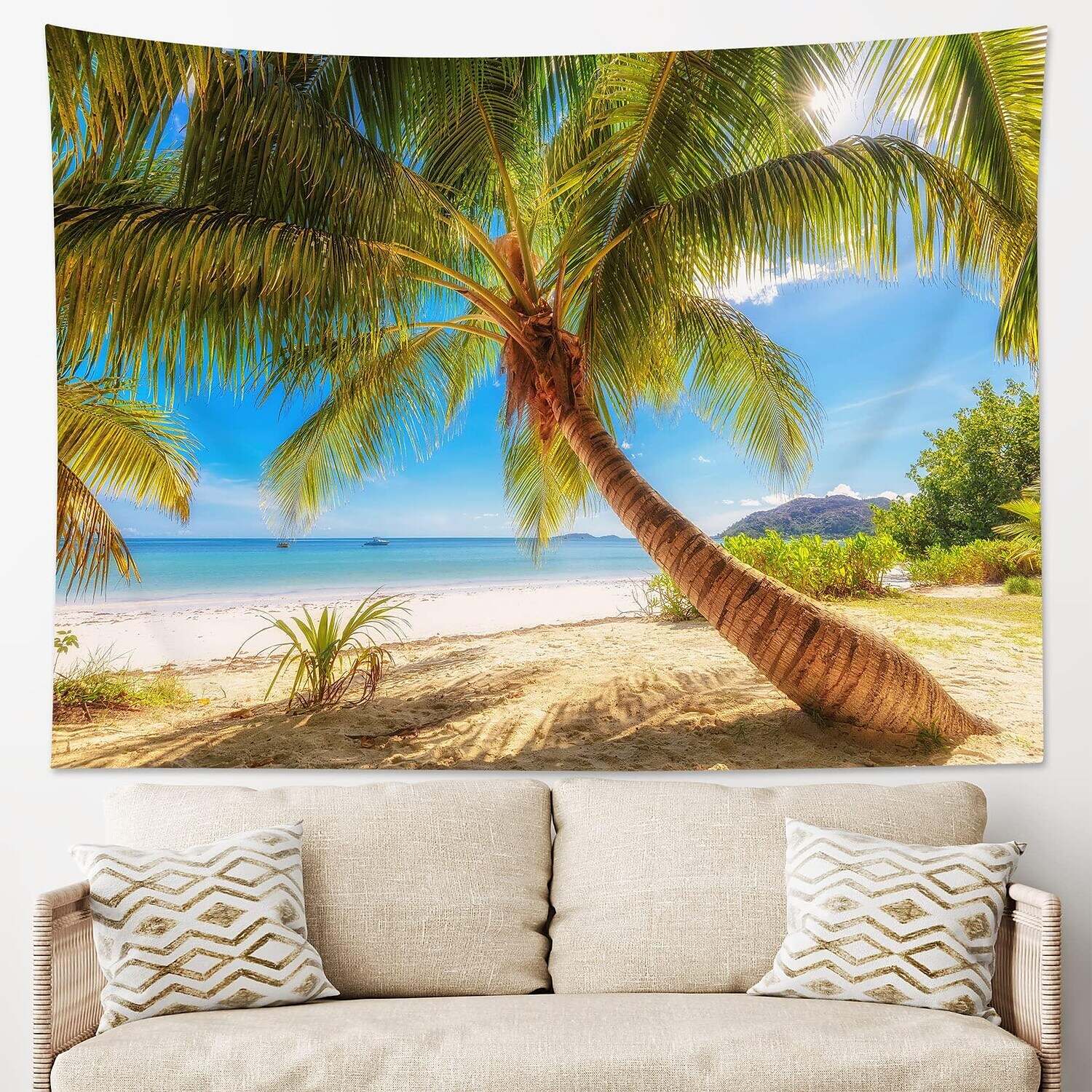 Beach Theme Wall Tapestry Art Decor Photograph Backdrop