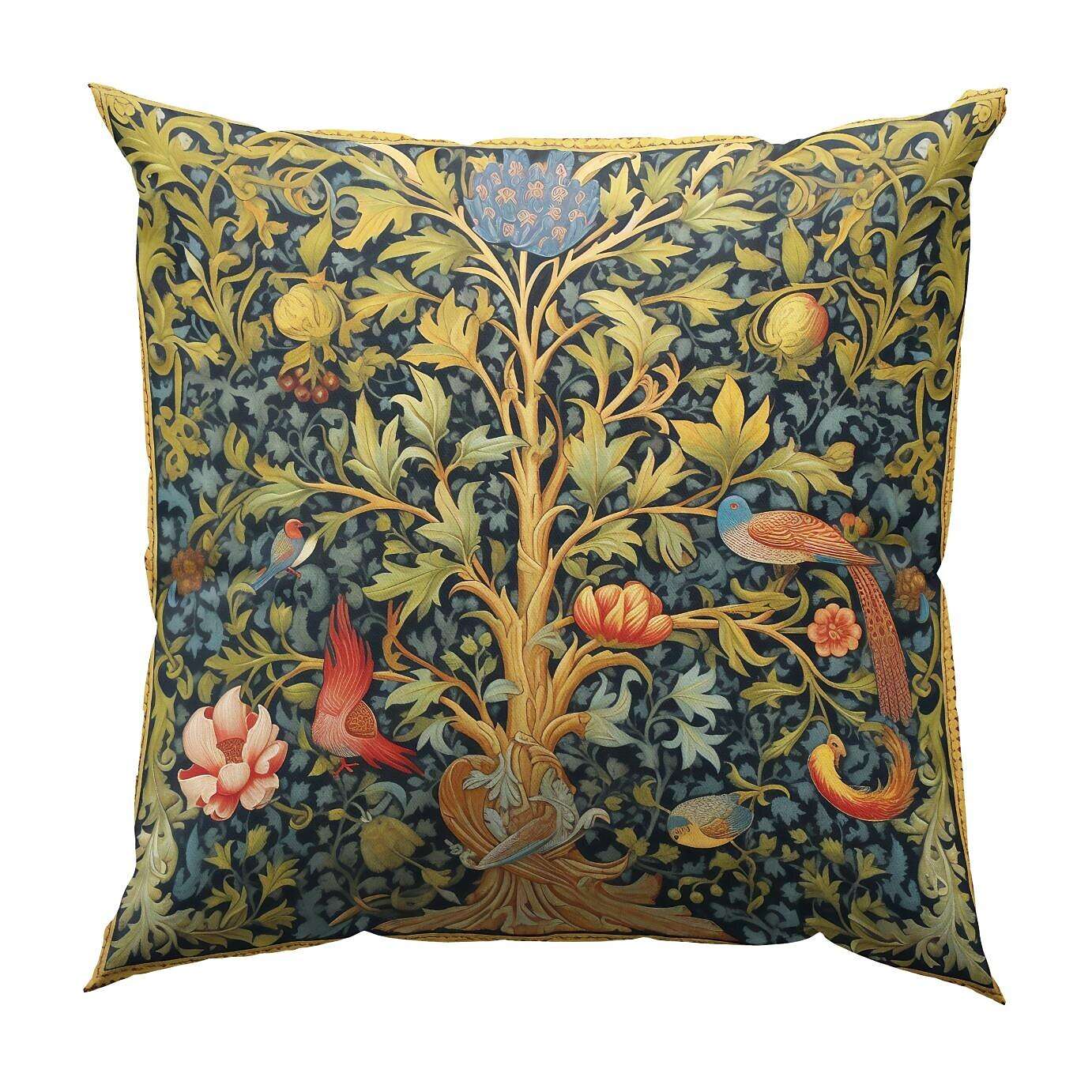 Tree of Life Double Side Pillow Cover 4PC Soft Decorative Square Cushion Case Pillowcase for Bedroom Livingroom Sofa Couch Chair