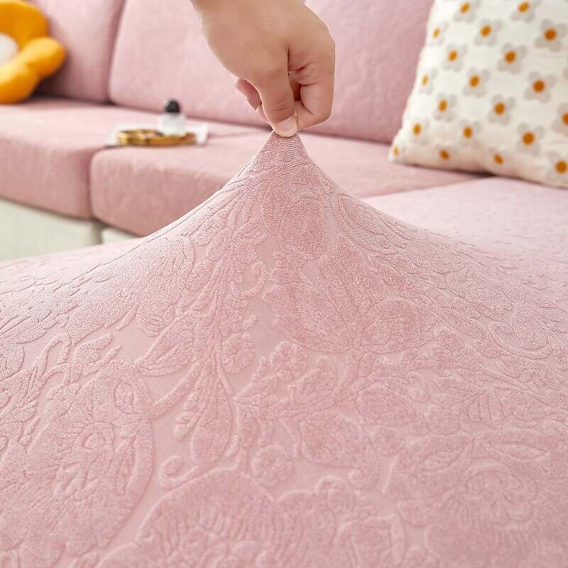 Stretch Sofa Seat Cushion Cover Slipcover Elastic Couch Sectional Armchair Loveseat 4 or 3 Seater L Shape Solid Soft Durable Washable